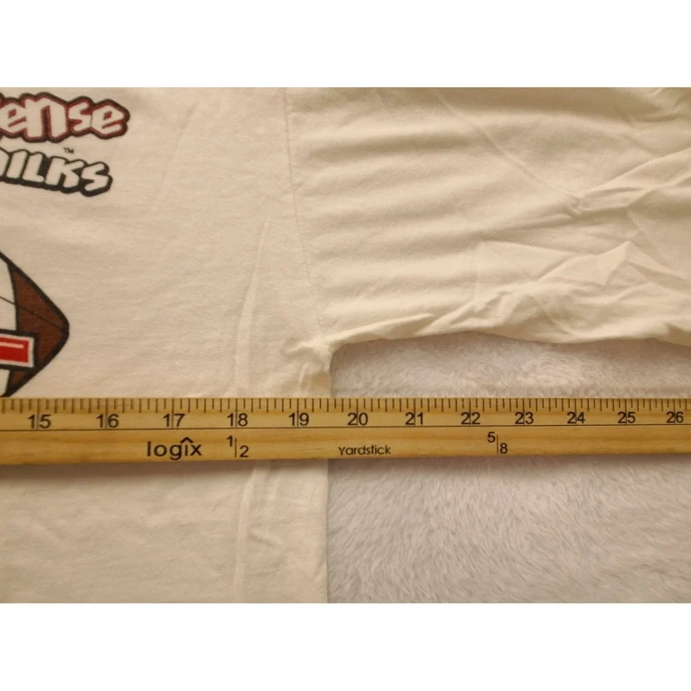 Intense Milks Friday Night Lights KISS 98.5‎ Long Sleeve Graphic T-Shirt White L